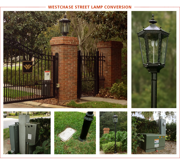 Westchase streetlamp conversion